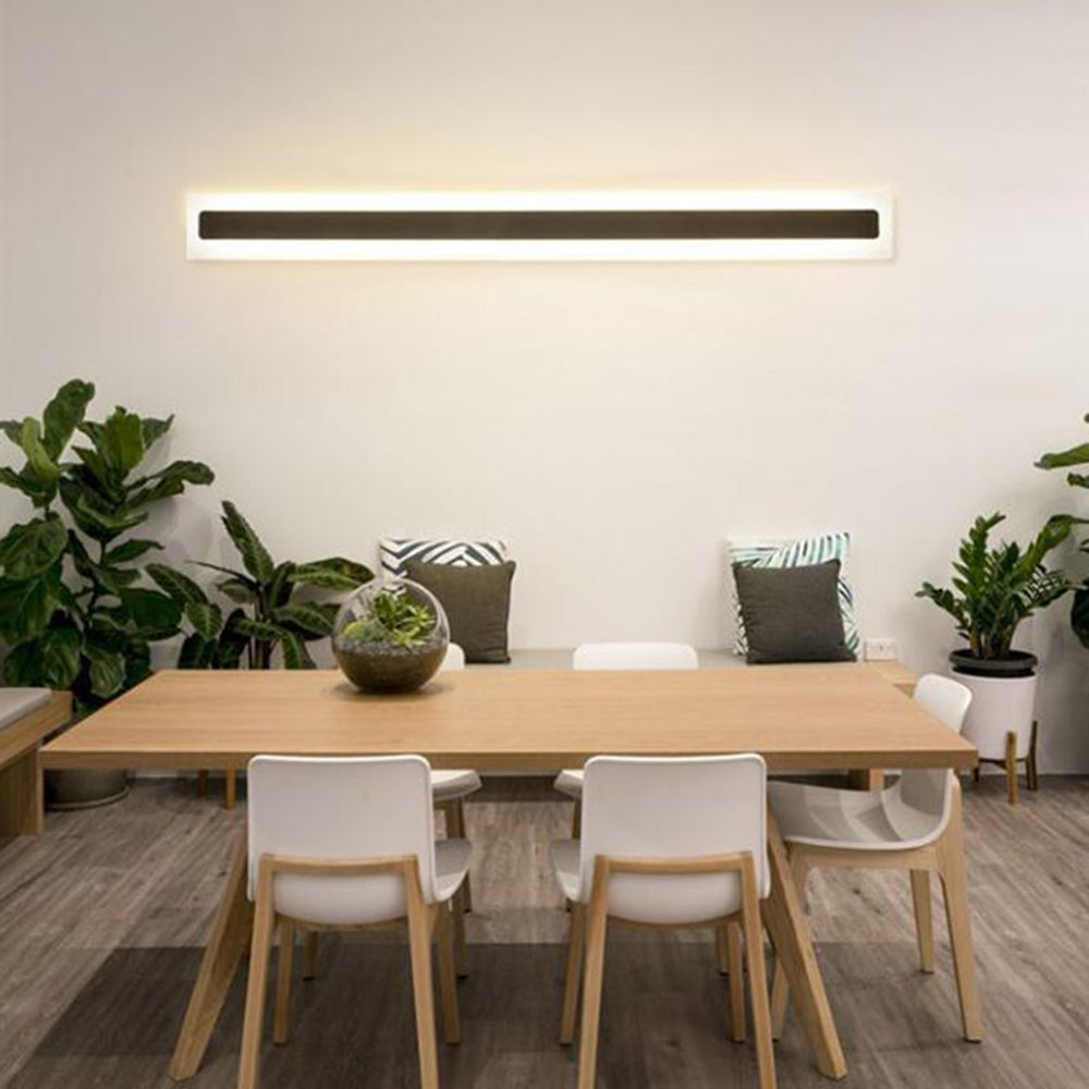 Arisha Minimalist Linear Metal/Acrylic Wall Lamp, Bathroom - Neutral Decor
