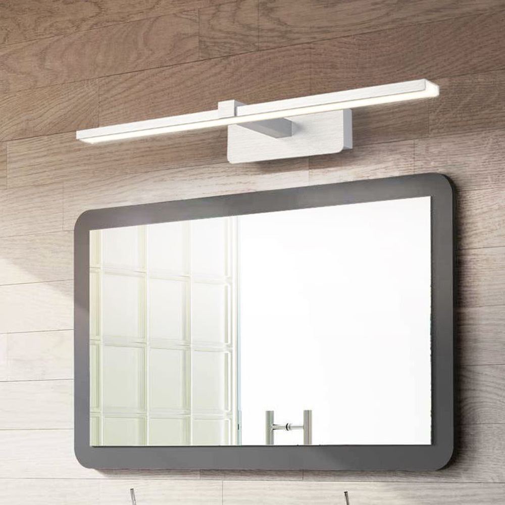 Arisha Nordic Linear Acrylic Mirror Front Wall Lamp, Silver - Neutral Decor