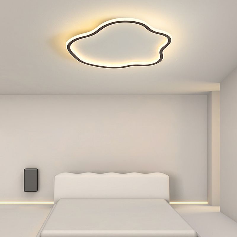 Arisha Modern Metal/Acrylic Flush Mount Ceiling Lights, White/Black - Neutral Decor