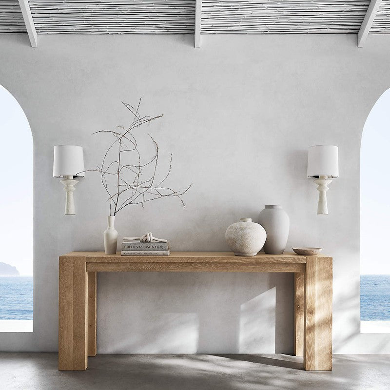 Alessio Decorative Indoor Wall Lamp Resin Fabric Bedroom Living Room - Neutral Decor
