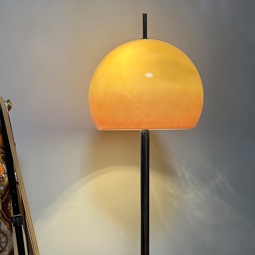 Mira Sunset Dome Glass Floor Lamp - Neutral Decor
