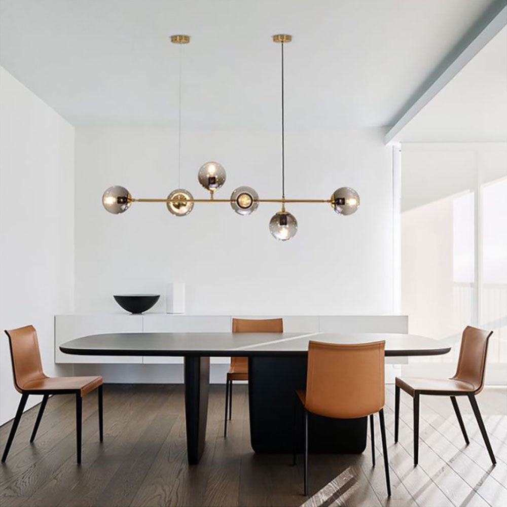 Valentina Modern Bubble Metal/Glass Pendant Light, Gold - Neutral Decor