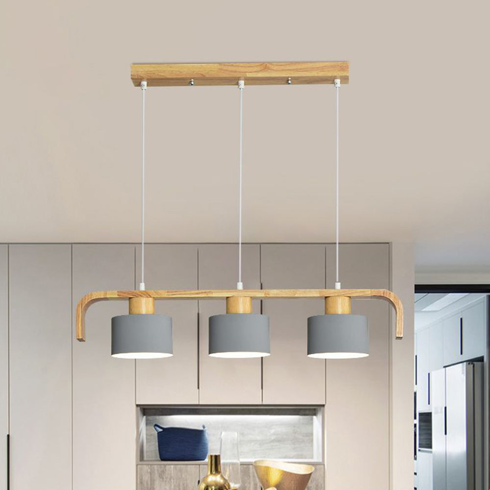 Valentina Pendant Light Cylinder Nordic, Bamboo, White/Green/Gray, Bedroom - Neutral Decor