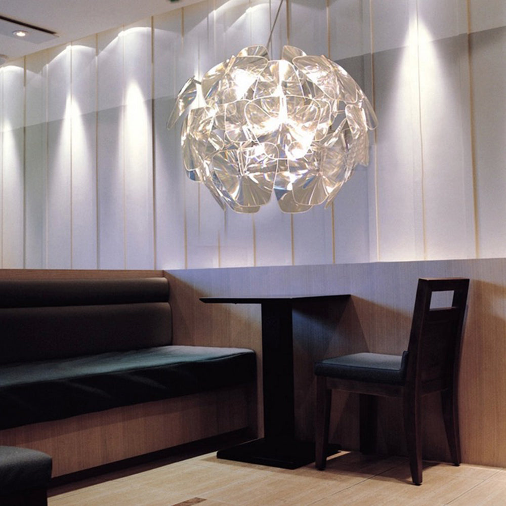 Arisha Unique Diamond Flower Metal Pendant Light, Living Room - Neutral Decor