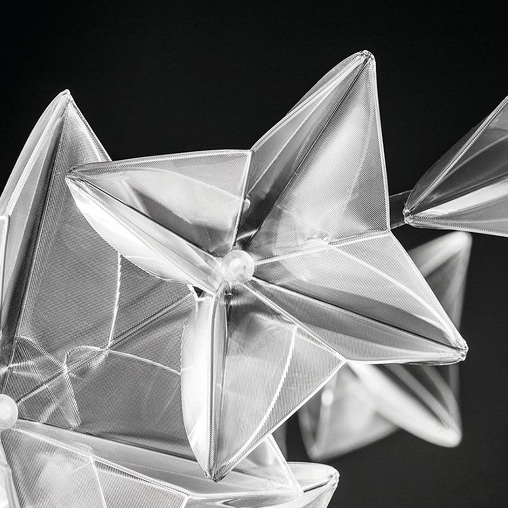 Olivia Luxury Star Acrylic Pendant Light, Living Room, Silver - Neutral Decor