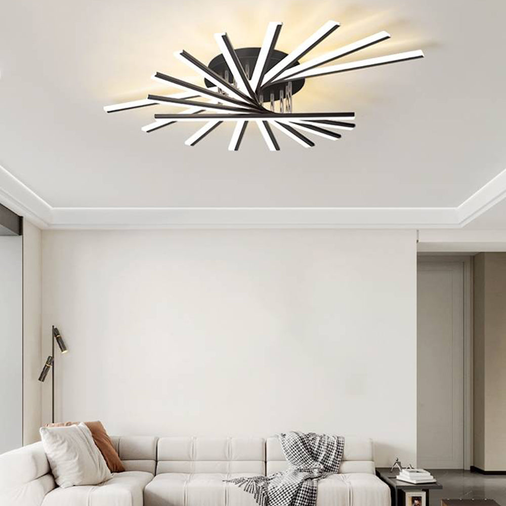 Arisha Linear Flush Mount Ceiling Light, 4 Colour - Neutral Decor