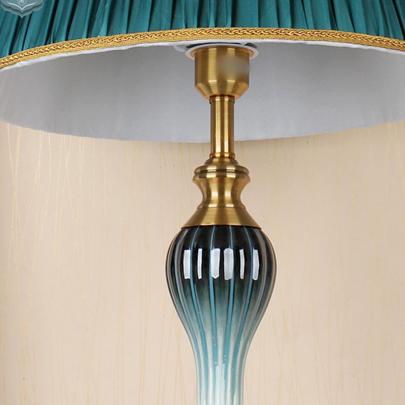 Eryn Antique Floor Lamp, Multi Colors, Metal/Fabric, Bedroom - Neutral Decor