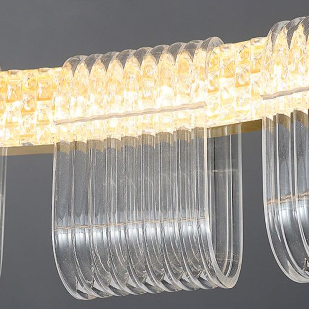Arisha Modern Acrylic Ring Pendant Light, White/Gold - Neutral Decor