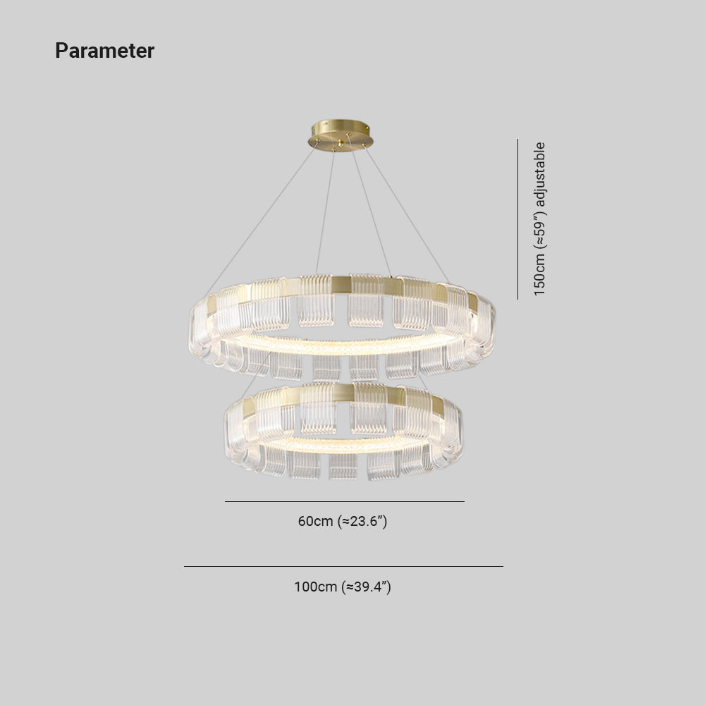 Arisha Modern Acrylic Ring Pendant Light, White/Gold - Neutral Decor