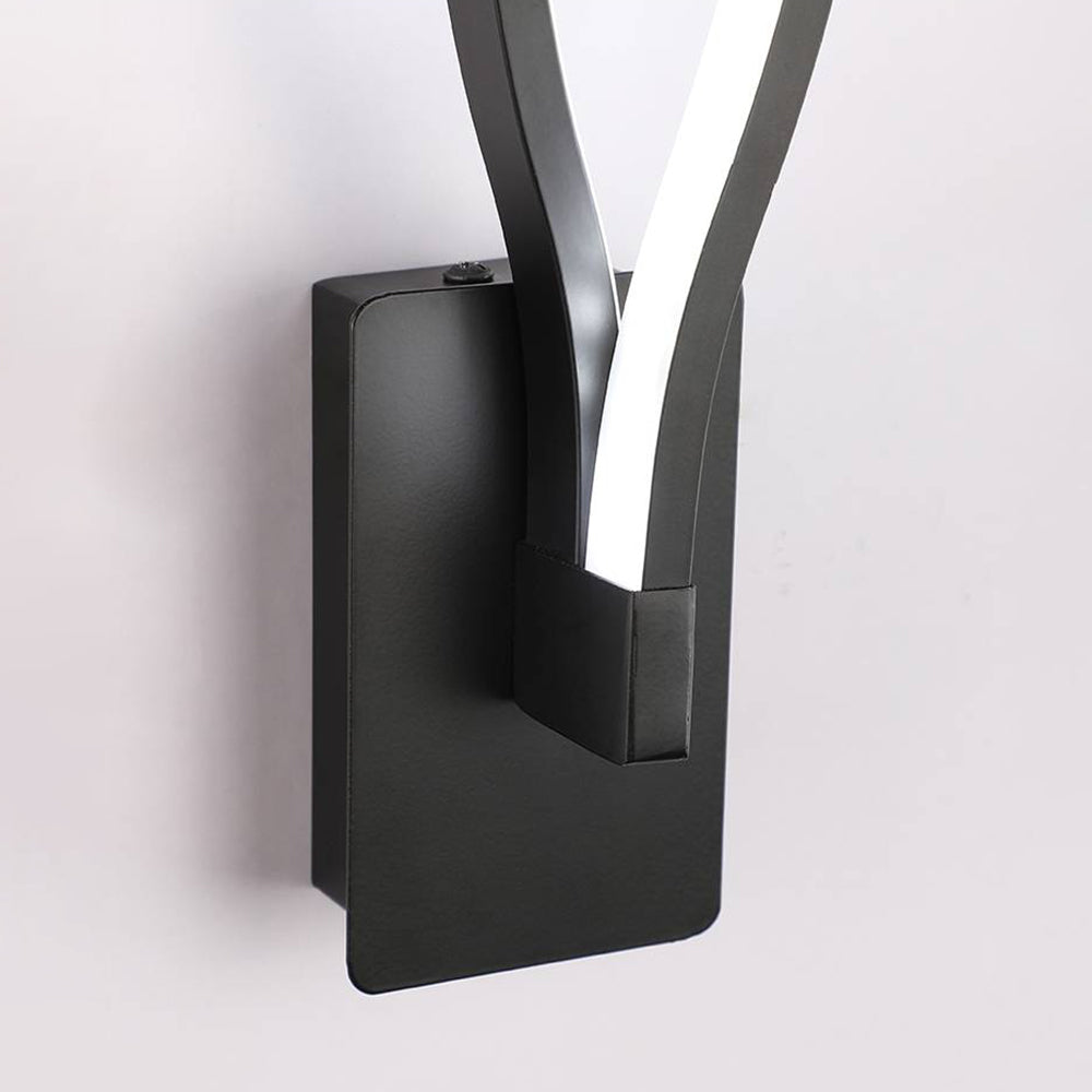 Arisha Wave Modern Simple Wall Lamp, Black & White - Neutral Decor