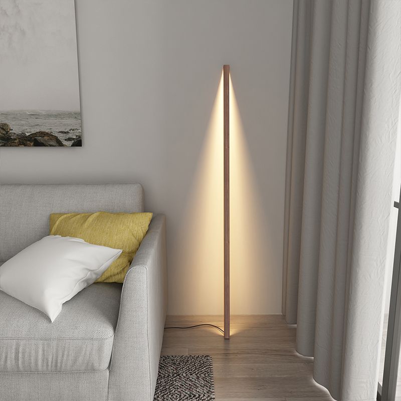 Ozawa Minimalist Linear Nature Wooden Floor Lamp - Neutral Decor