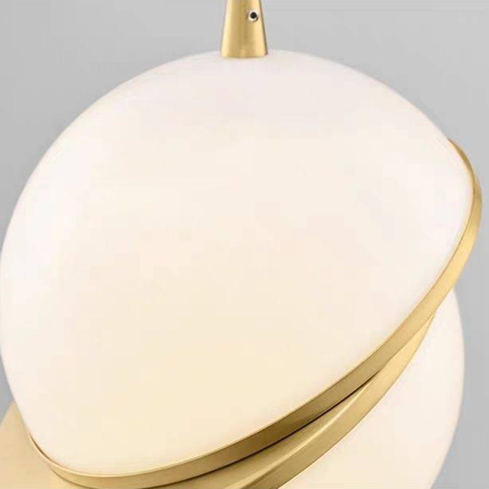 Valentina Simple Pendant Light, Gold & White - Neutral Decor