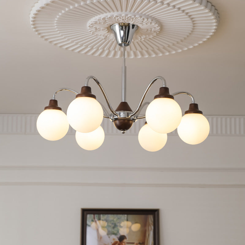 Valentina French LED Chandelier Chrome Gold Living Room/Bedroom - Neutral Decor