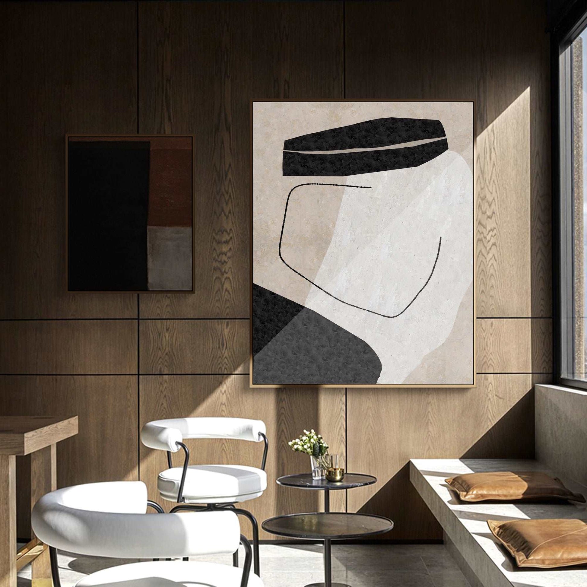 Abstract Geometric Minimalist Painting ABAV25 - Neutralighting
