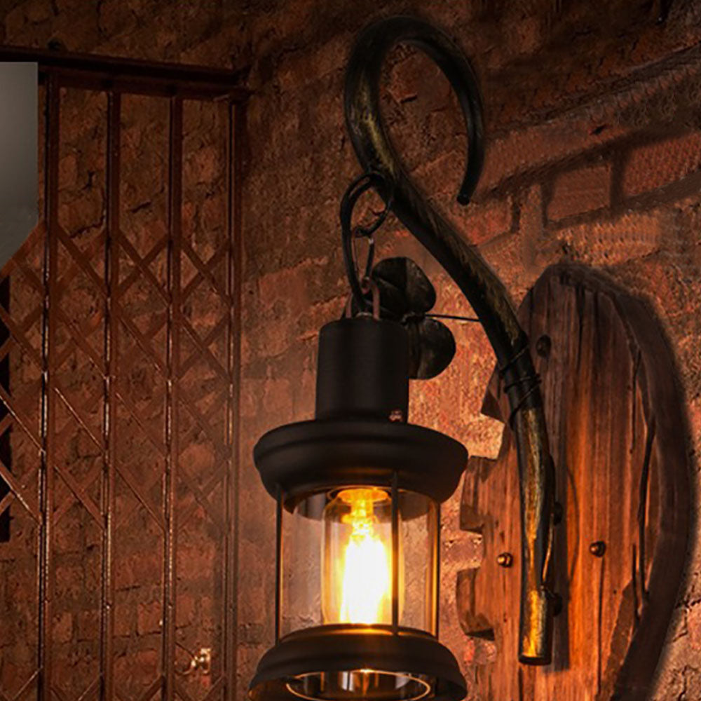 Epoch Wall Lamp Fish Shape Vintage, Wood/Metal, Bedroom - Neutral Decor