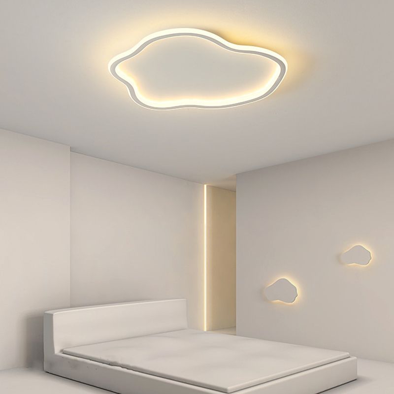 Arisha Modern Metal/Acrylic Flush Mount Ceiling Lights, White/Black - Neutral Decor