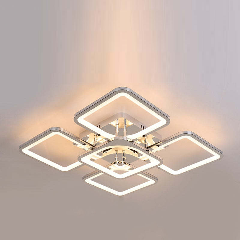 Arisha Modern Square Flush Mount Ceiling Light - Neutral Decor