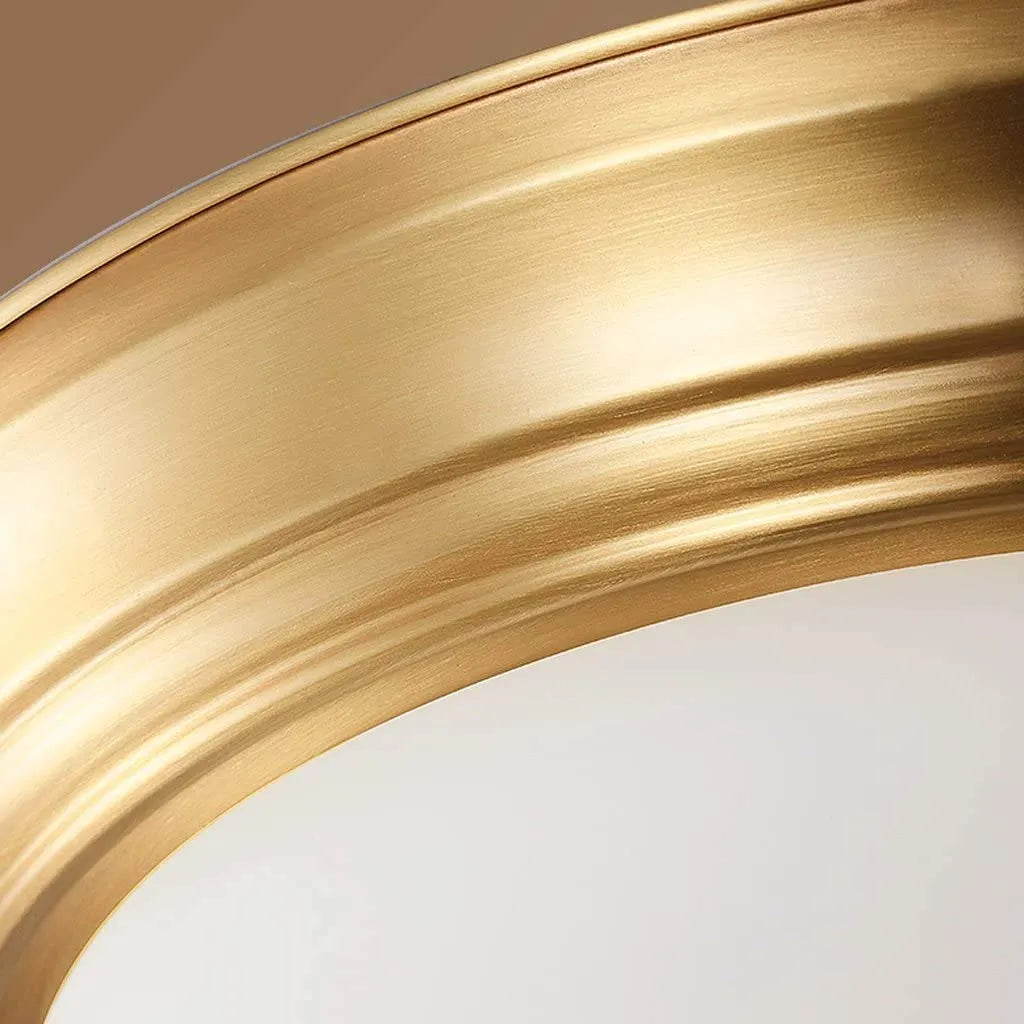 Arisha Flush Mount Ceiling Light Brass Retro LED Living Room Bedroom - Neutral Decor