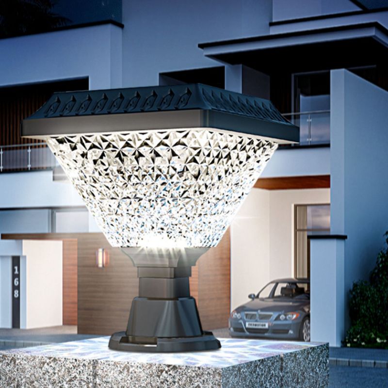 Ray Modern Geometry Acrylic Outdoor Floor Lamp, Black - Neutral Decor