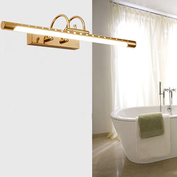 Tiffany Modern Linear Vanity Wall Lamp, Gold, Bathroom/Kitchen - Neutral Decor