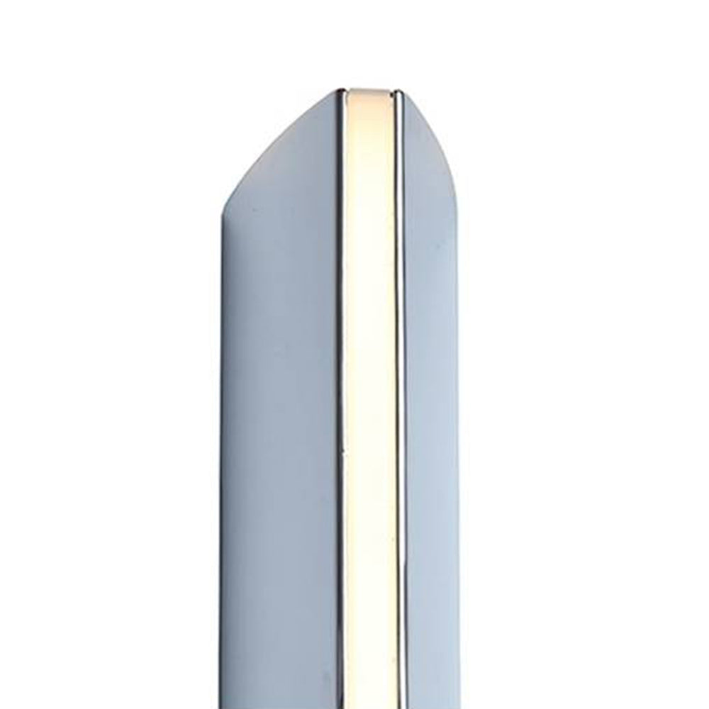 Ray Modern Triangular Prism Metal Outdoor Wall Lamp, Black/Silver - Neutral Decor