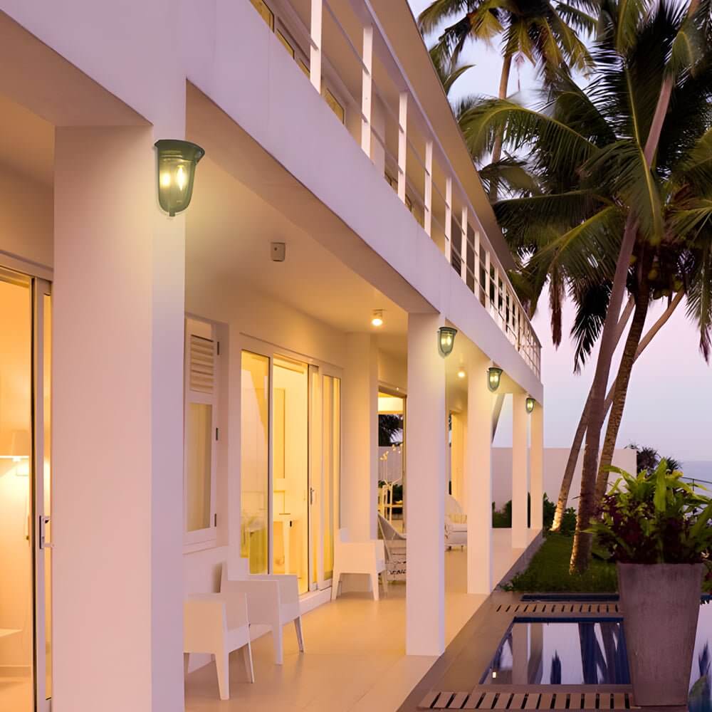 Troy Motion Sensor Solar ABS Outdoor Wall Light
