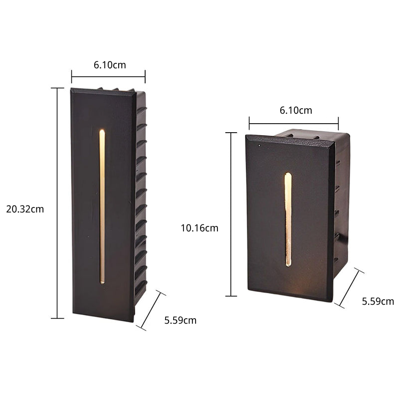 Kingly Industrial Rectangle Stair Outdoor Wall Lights