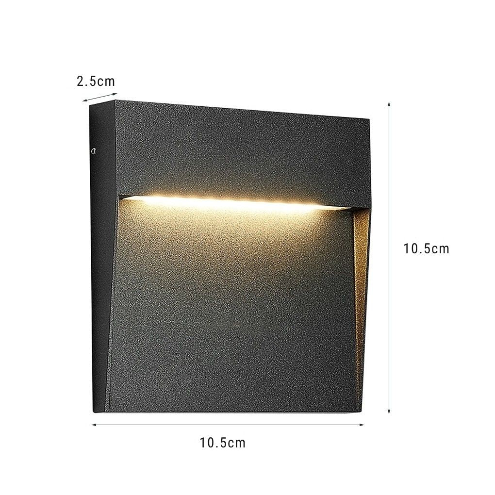 Iris Minimalist Square Outdoor Wall Step Lights