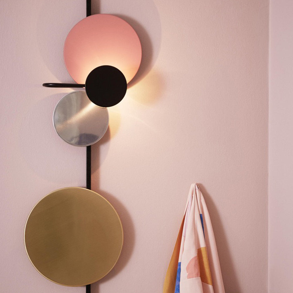 Aira Modern Art Deco Circular Colorful Metal Wall Lamp - Neutral Decor