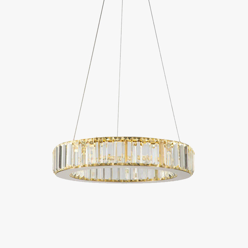Kristy Elegant Round Crystal Chandelier, Clear - Neutral Decor
