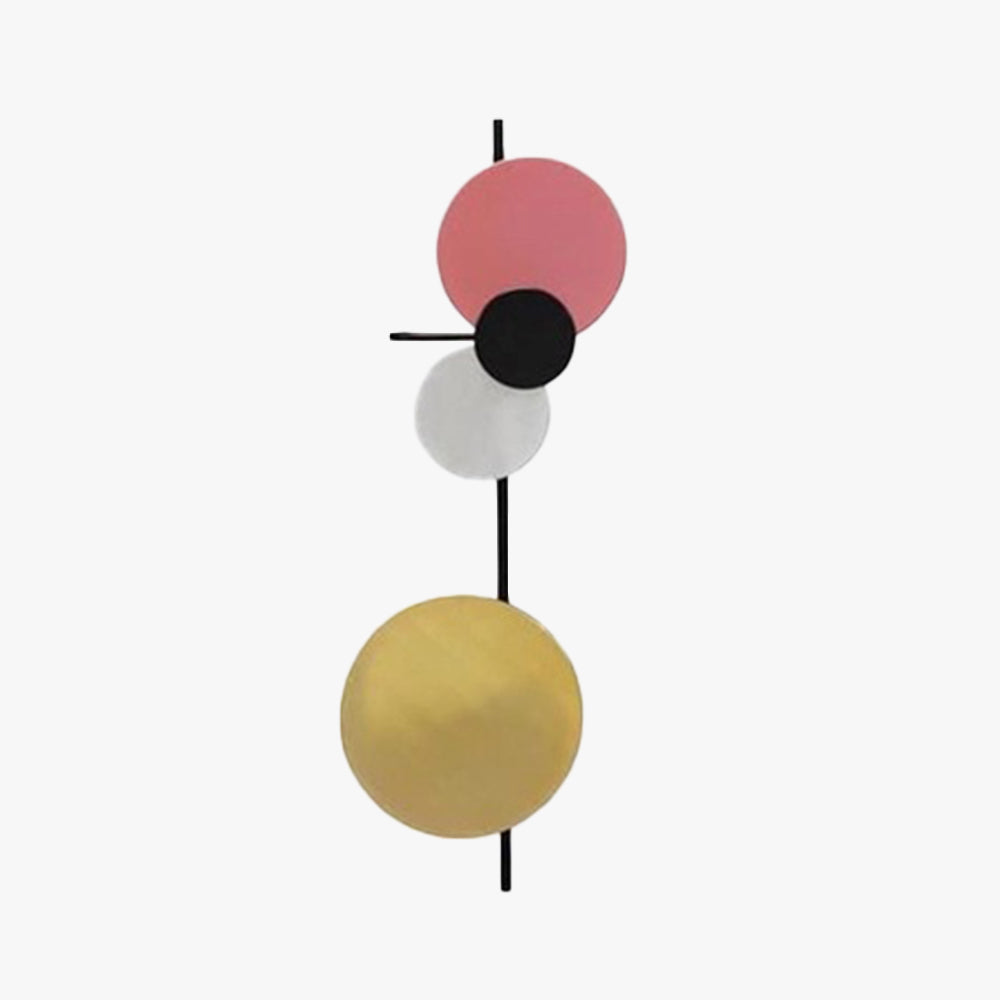 Aira Modern Art Deco Circular Colorful Metal Wall Lamp - Neutral Decor