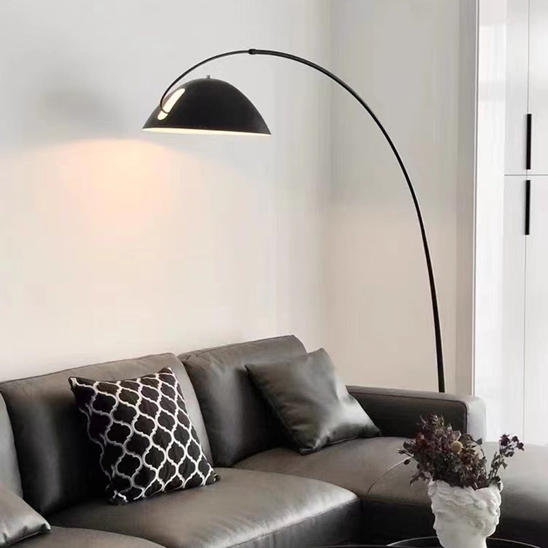 Avi Modrn Fishing Rod Metal Floor Lamp, Black - Neutral Decor