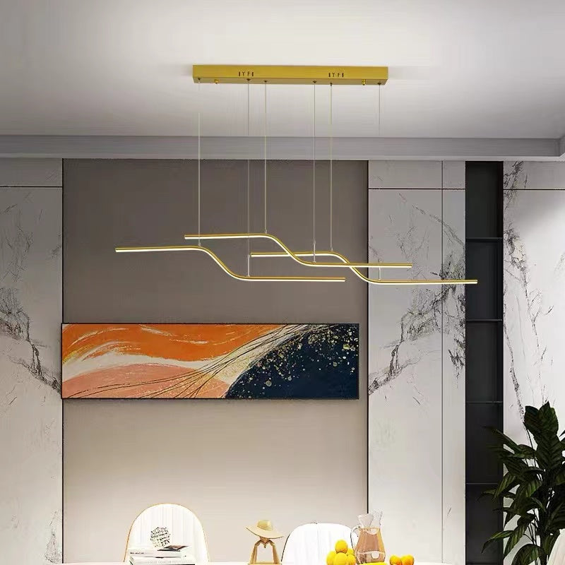 Arisha Minimalist Geometric Metal 3 Light Pendant Light, Dining Room - Neutral Decor