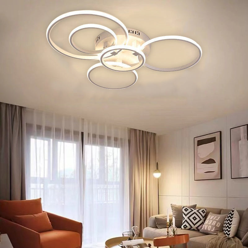 Arisha LED Ceiling Light Circle Ring, Black & White - Neutral Decor