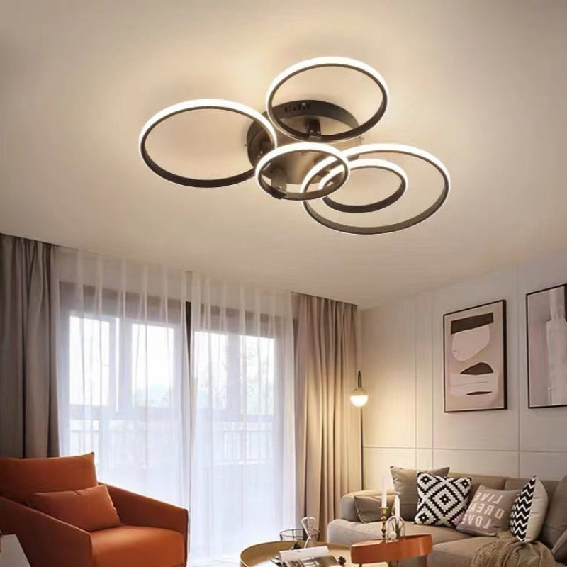 Arisha LED Ceiling Light Circle Ring, Black & White - Neutral Decor