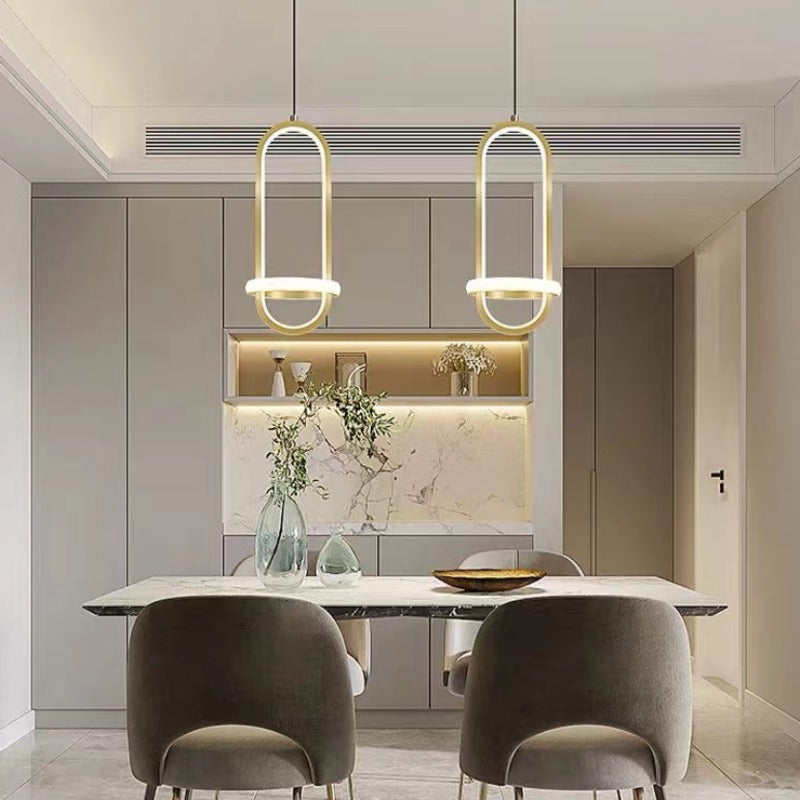 Arisha Modern Minimalist LED Ring Pendant Light Bedsides - Neutral Decor
