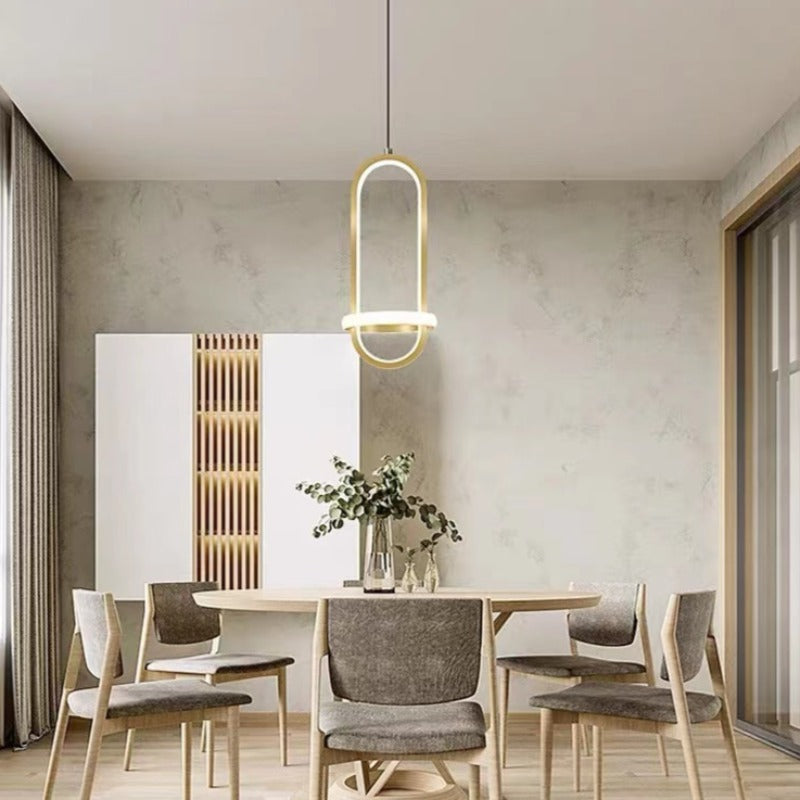 Arisha Modern Minimalist LED Ring Pendant Light Bedsides - Neutral Decor