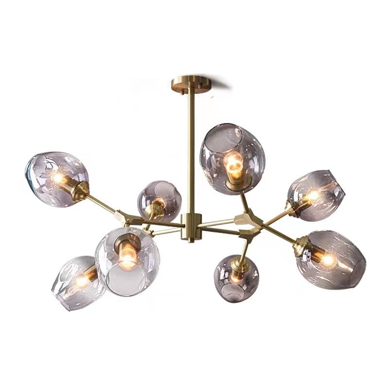 Valentina Modern Bubble Metal Pendant Light, Black/Gold - Neutral Decor