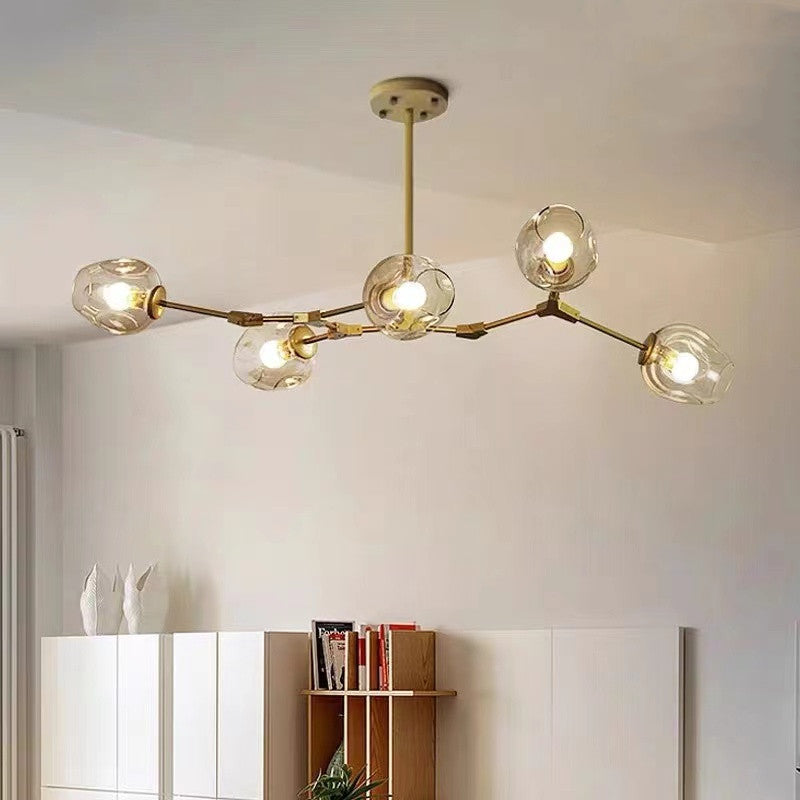 Valentina Modern Bubble Metal Pendant Light, Black/Gold - Neutral Decor