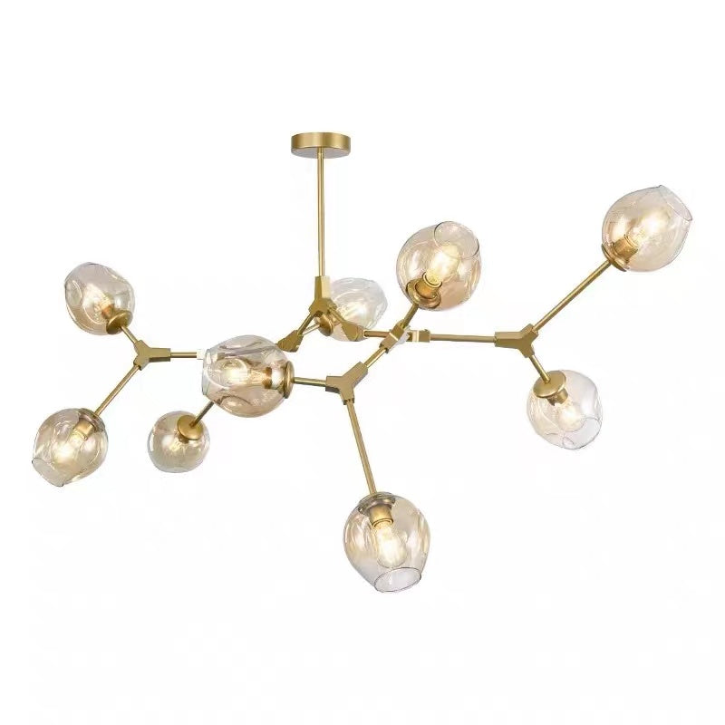 Valentina Modern Bubble Metal Pendant Light, Black/Gold - Neutral Decor