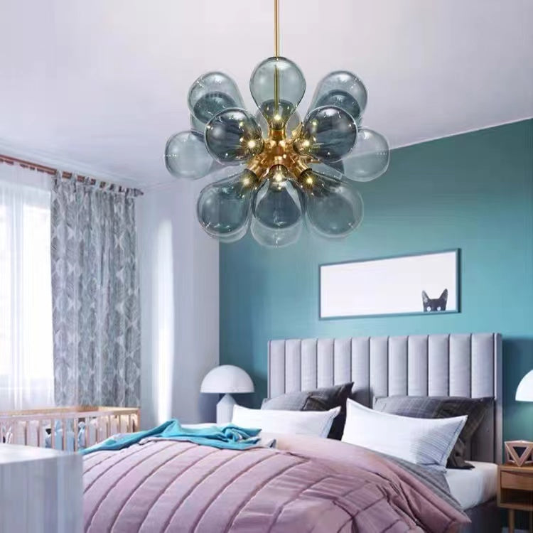 Valentina Chic Clustered Glass Bubble Pendant Light - Neutral Decor