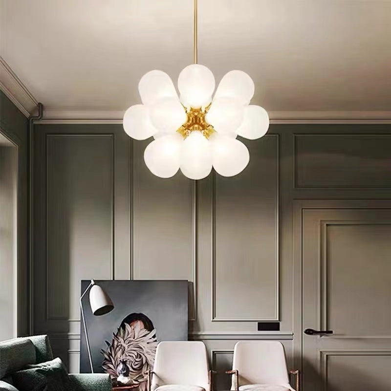 Valentina Chic Clustered Glass Bubble Pendant Light - Neutral Decor