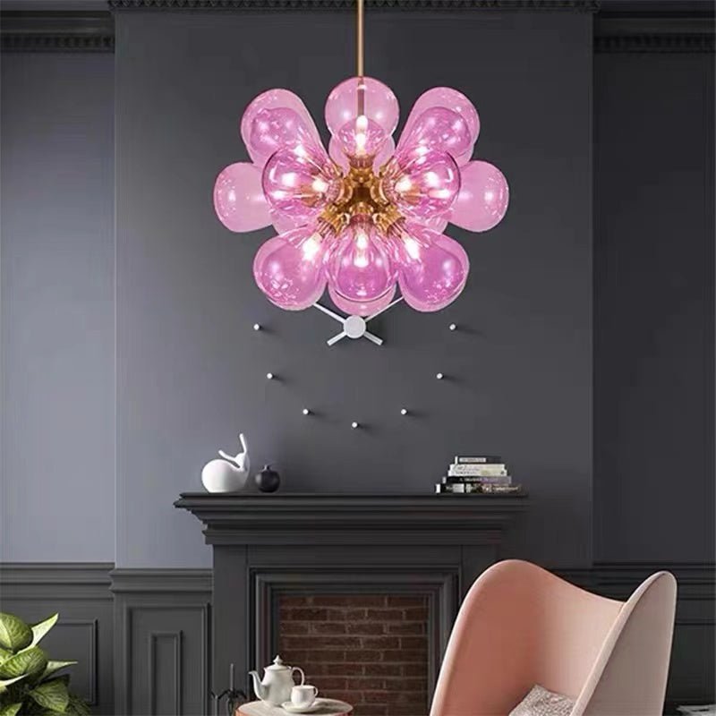 Valentina Chic Clustered Glass Bubble Pendant Light - Neutral Decor