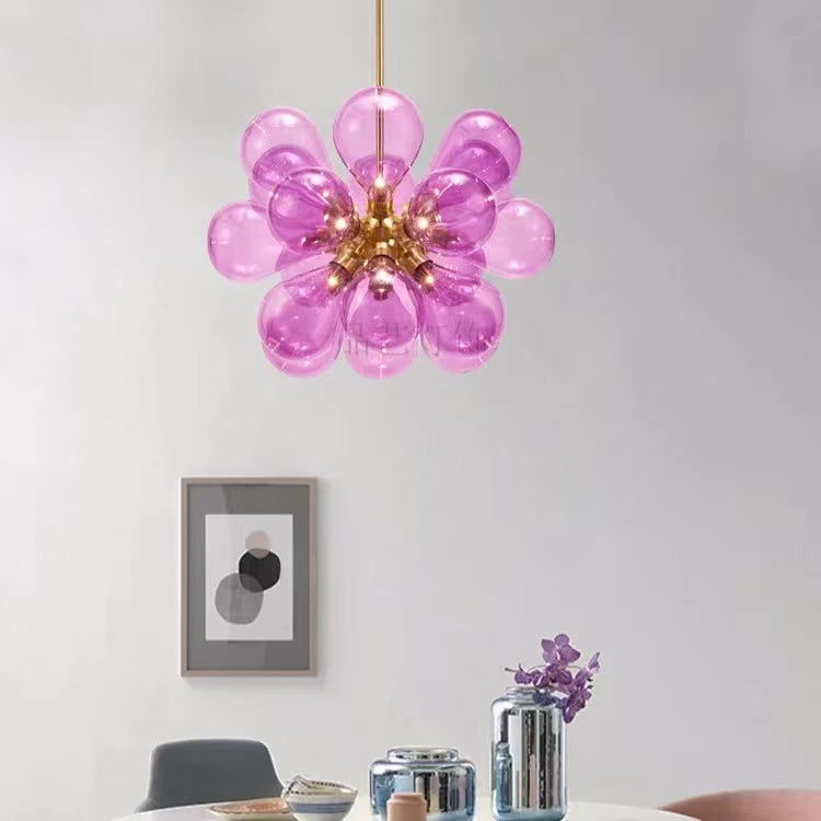 Valentina Chic Clustered Glass Bubble Pendant Light - Neutral Decor