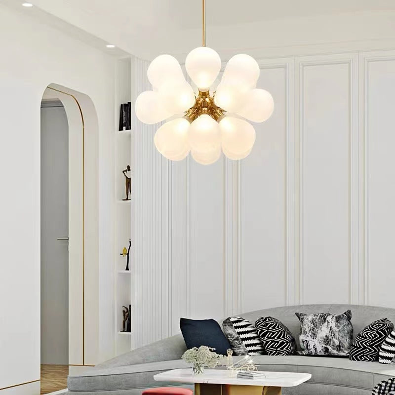 Valentina Chic Clustered Glass Bubble Pendant Light - Neutral Decor