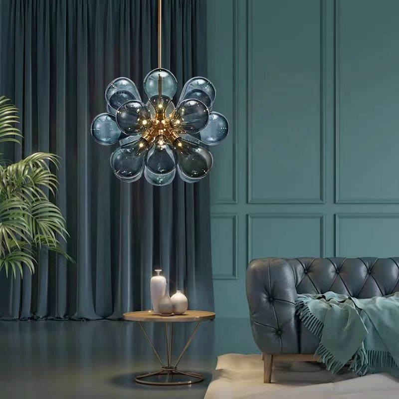 Valentina Chic Clustered Glass Bubble Pendant Light - Neutral Decor