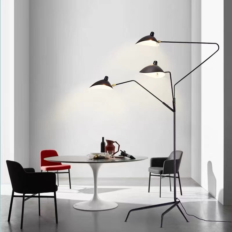 Schmitt Industrial Floor Lamp, 1/3 Heads - Neutral Decor