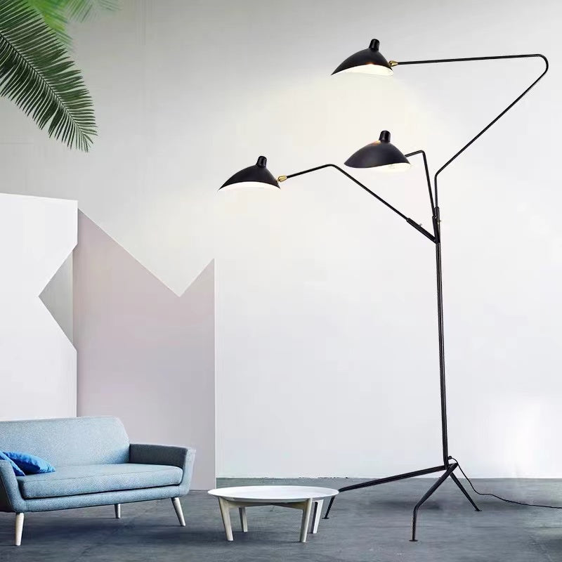 Schmitt Industrial Floor Lamp, 1/3 Heads - Neutral Decor