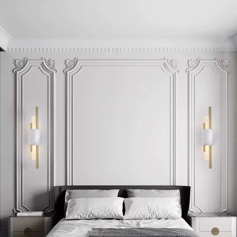 Arisha Modern Metal/Marble LED Wall Lamp - Neutral Decor