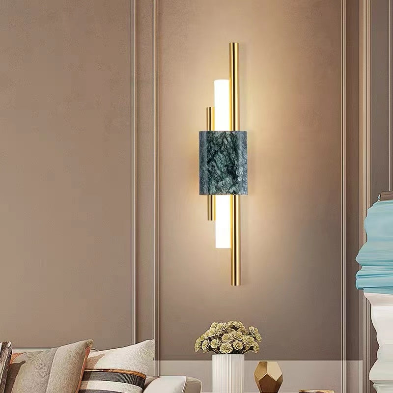 Arisha Modern Metal/Marble LED Wall Lamp - Neutral Decor